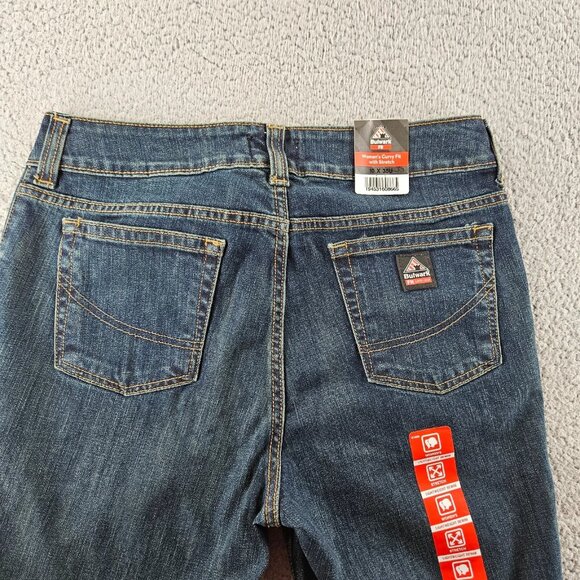 Bulwark FR Jeans Women 10 (33x33) Blue High Rise Straight Flame Resistant Curvy - Picture 14 of 16